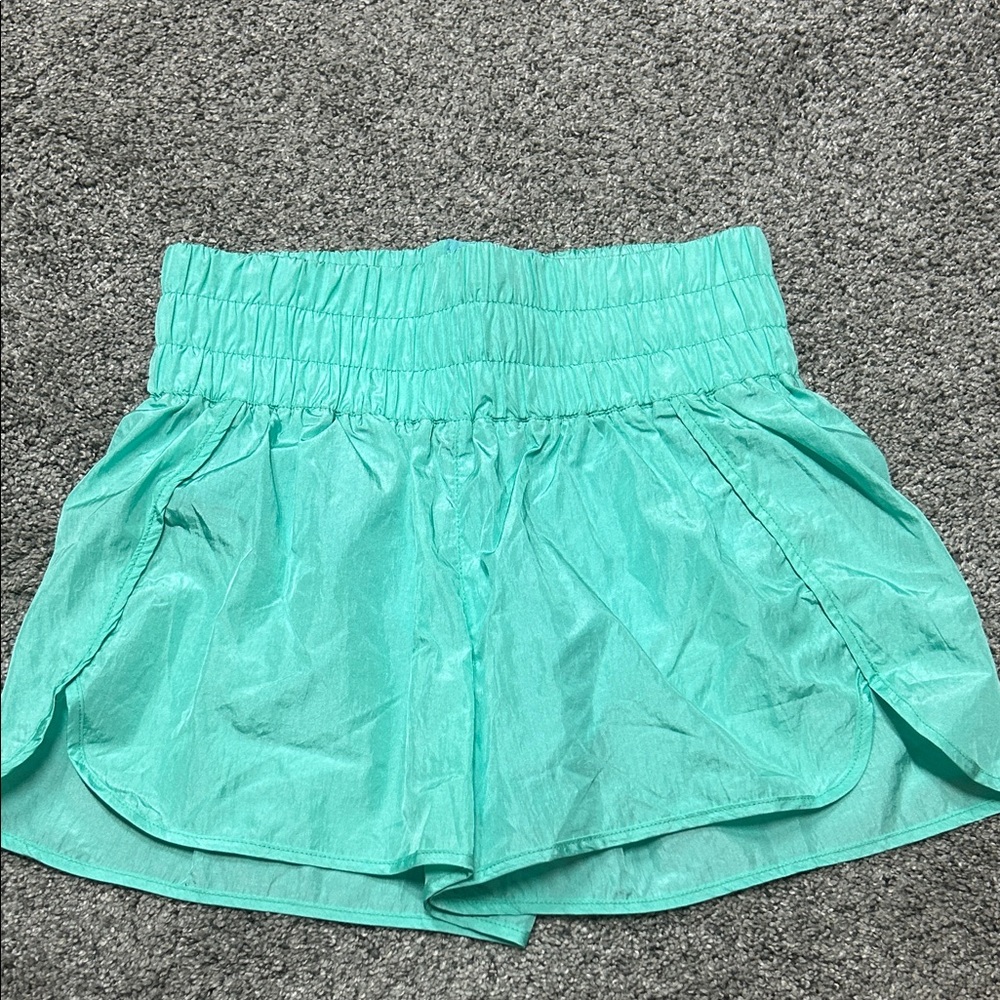 Free People Turquoise Athletic Shorts